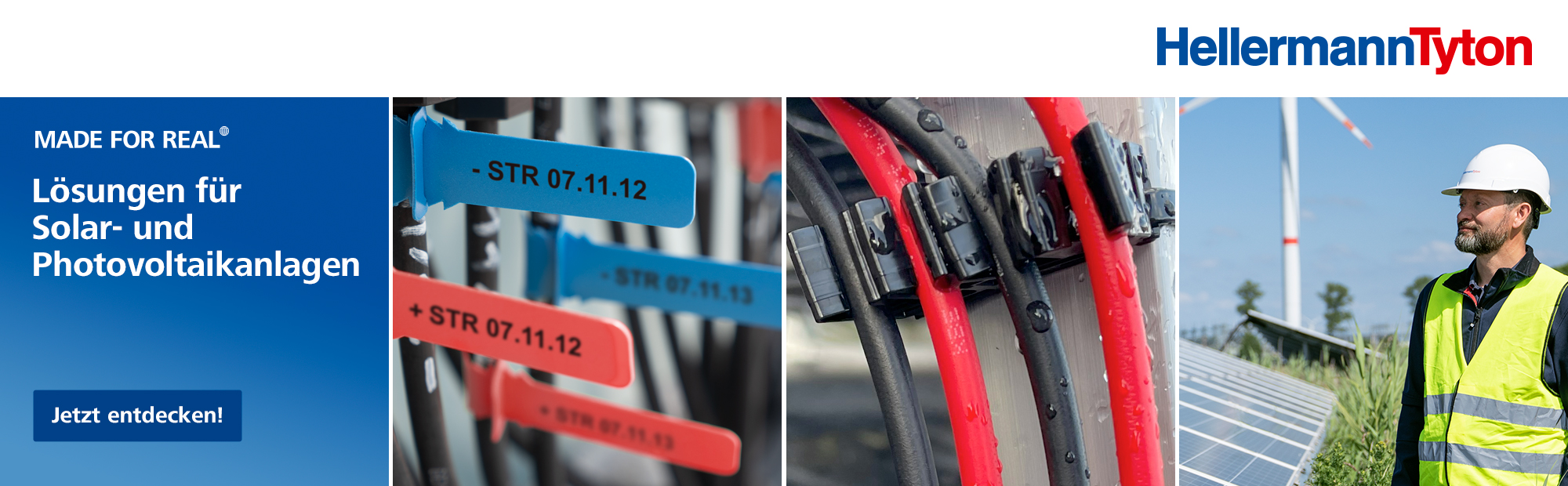 HellermannTyton Lösung für Solar- und Photovoltaikanlagen. Zubehör