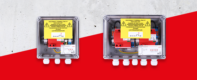 Dehn Produkte • Anschlussfertige Systemlösung mit Kombi-Ableiter Typ 1 + 2 für PV- Systeme bis 1100 V DC