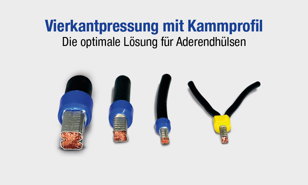 egu_newsbeitrag_1000x600px_1-Klauke-MdT Klauke Vierkantpressung mit Kmmprofil. Die optimale Lösung für Aderendhülsen