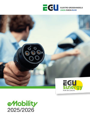 Cover E-Mobility Produkt-Katalog EGU 2025 / 2026