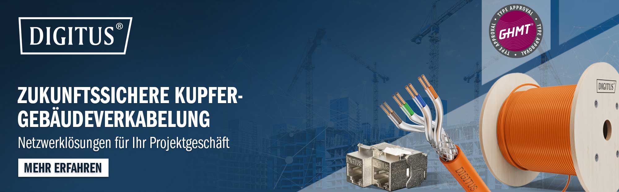 Assmann Digitus Webbanner. thema: Zukunftssichere Kupfergebäudeverkabelung