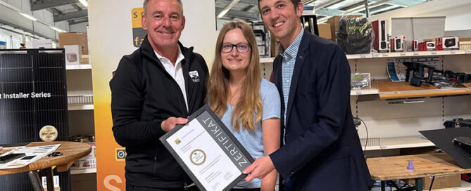 Fachpartner 2024 Zertifikat Solar Fabrik EGU
