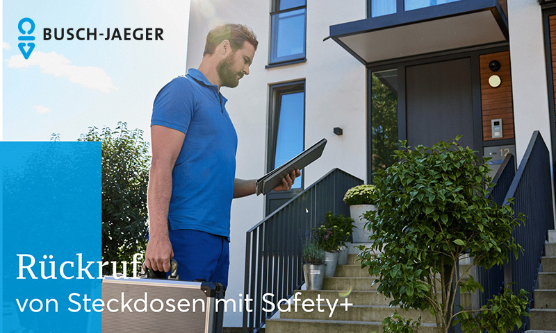 Produktrückruf von Steckdosen mit Safety+ von Busch-Jaeger EGU Elektrogroßhandel