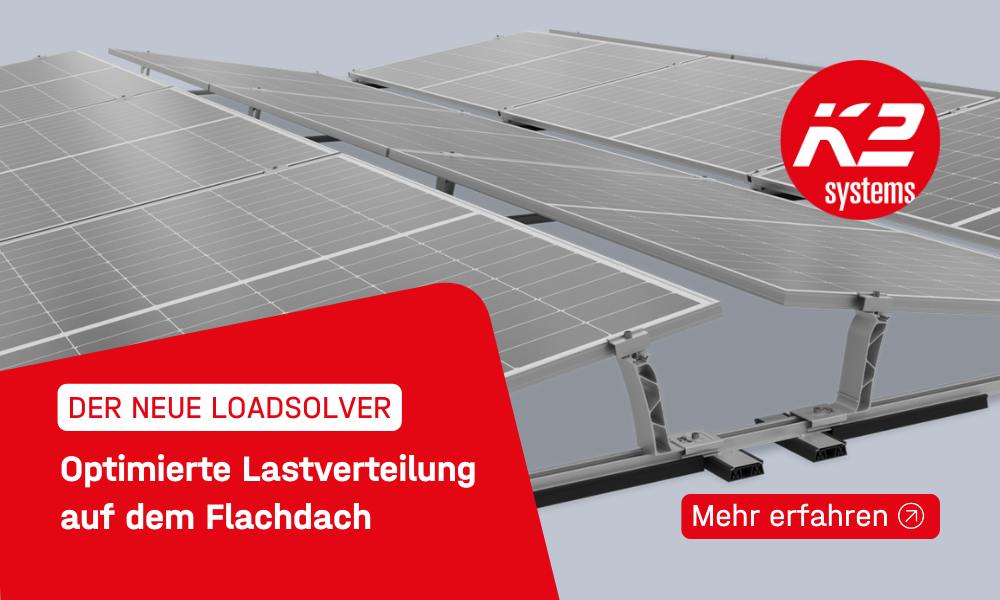 K2 Systems Unterkonstruktion. Der neue Loadsolver Optimierte Lastenverteilung auf dem Flachdach.