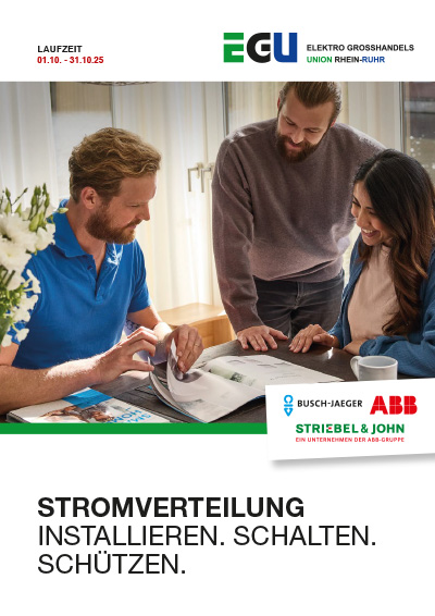 Busch-Jaeger, ABB, Striebel & John Aktion Stromverteilung EGU 10 2025