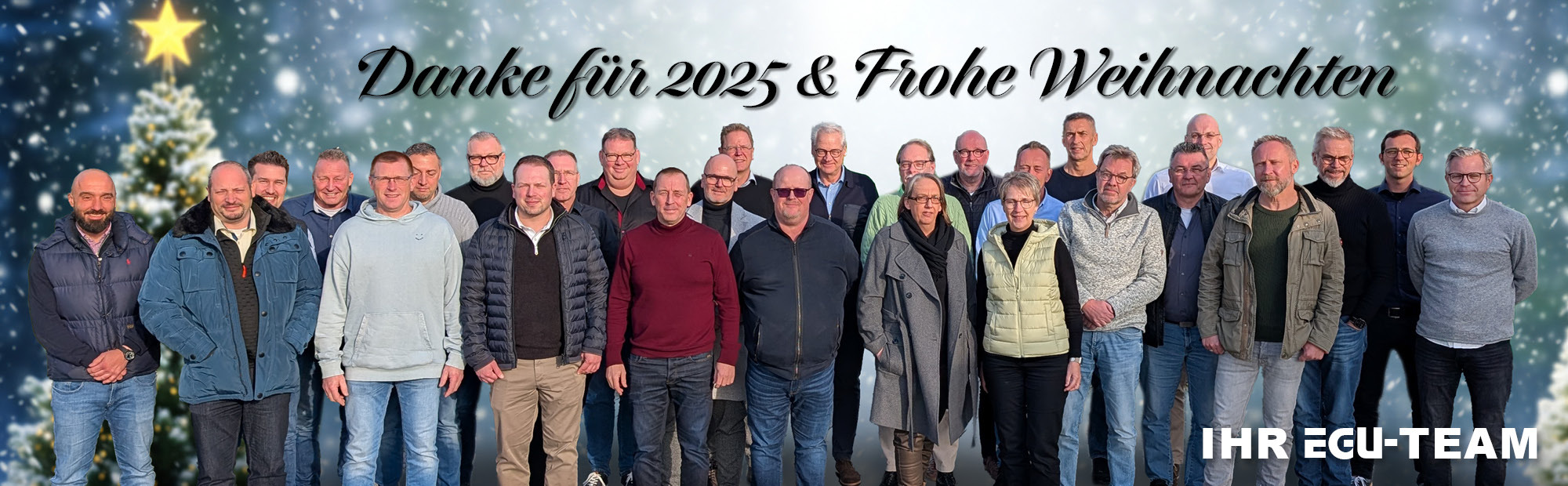 EGU Elektrogroßhandel Team wünscht frohe Weihnachten. EGU Niederlassungsleiter.