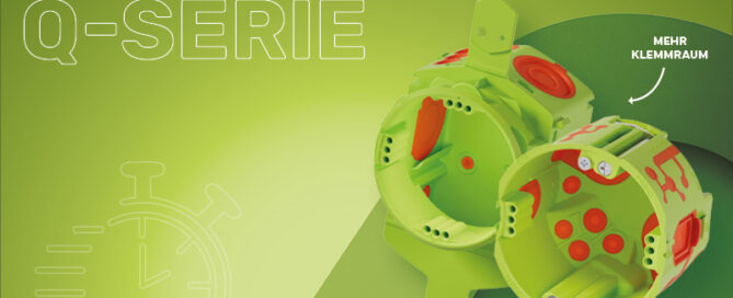 Primo Q-Serie Unterputzdosen Hohlwanddose grün Orange