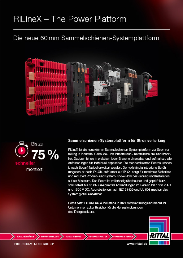 Cover Flyer Rittal RiLineX The Power Platform