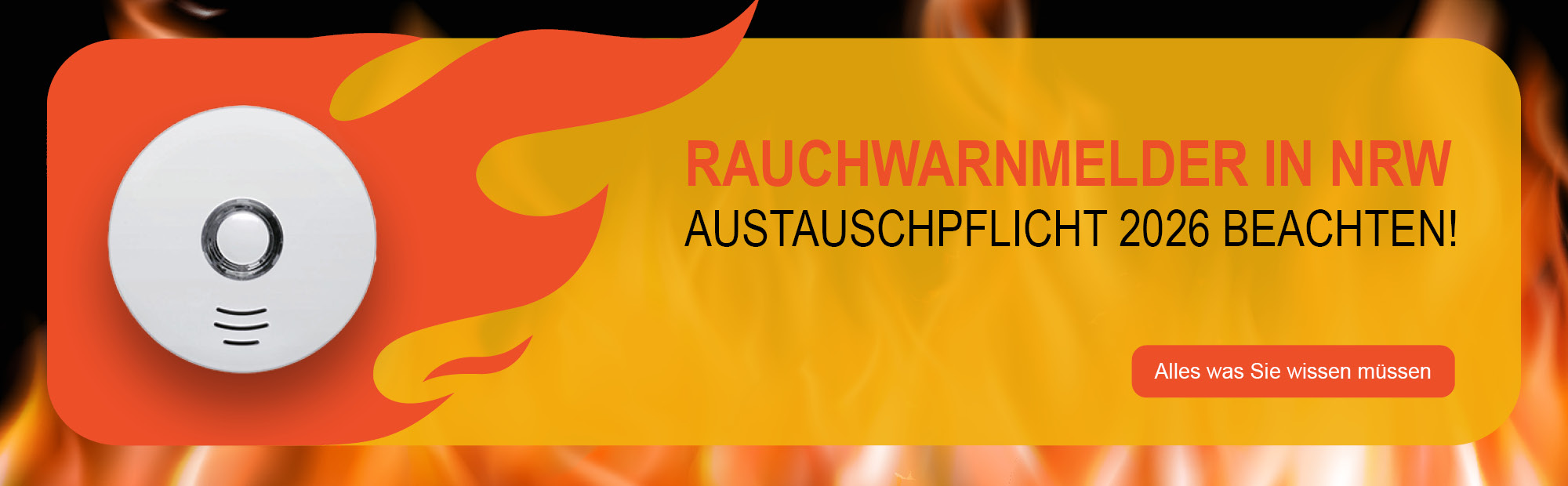 Rauchwarnmelder Austauschpflicht in NRW 2026 - 10-Jahresfrist