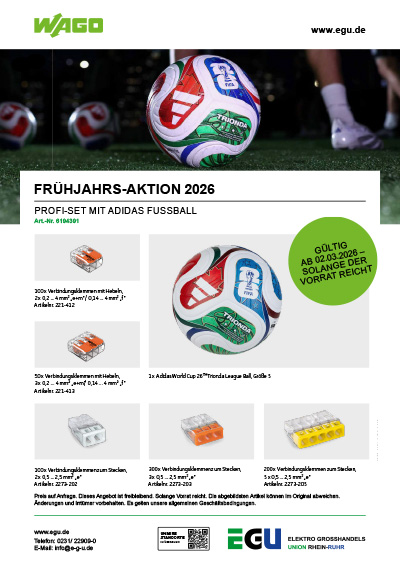 Frühjahrsaktion WAGO Profi-Set mit Adidas Fußball