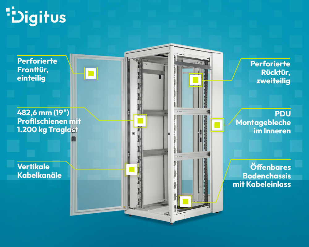 Digitus Netzwerkschrank Vorteile Serverschränke von DIGITUS ASSMANN