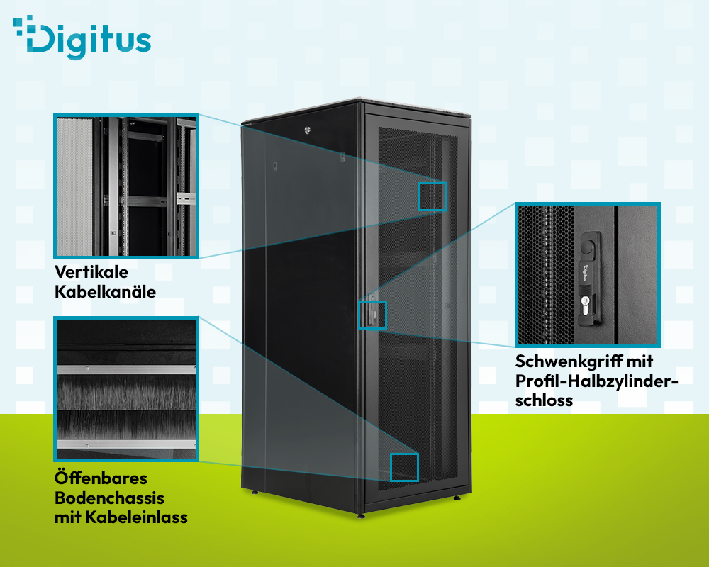 Digitus Netzwerkschrank Highlights der Unique Server-N Serie